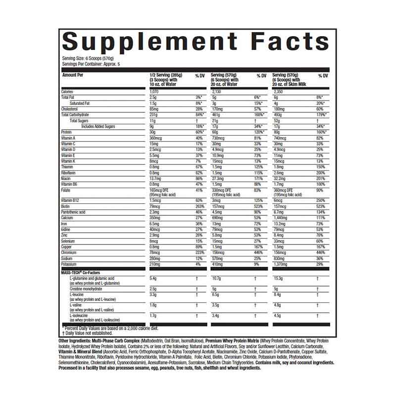 MuscleTech Mass Tech Extreme 2000 7lbs