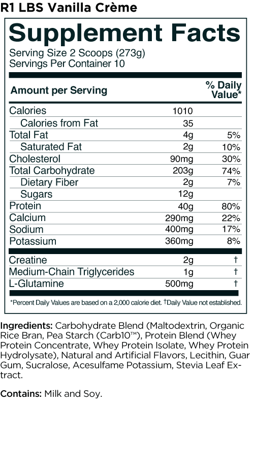 Rule 1 R1 LBS Mass Gainer 6lbs